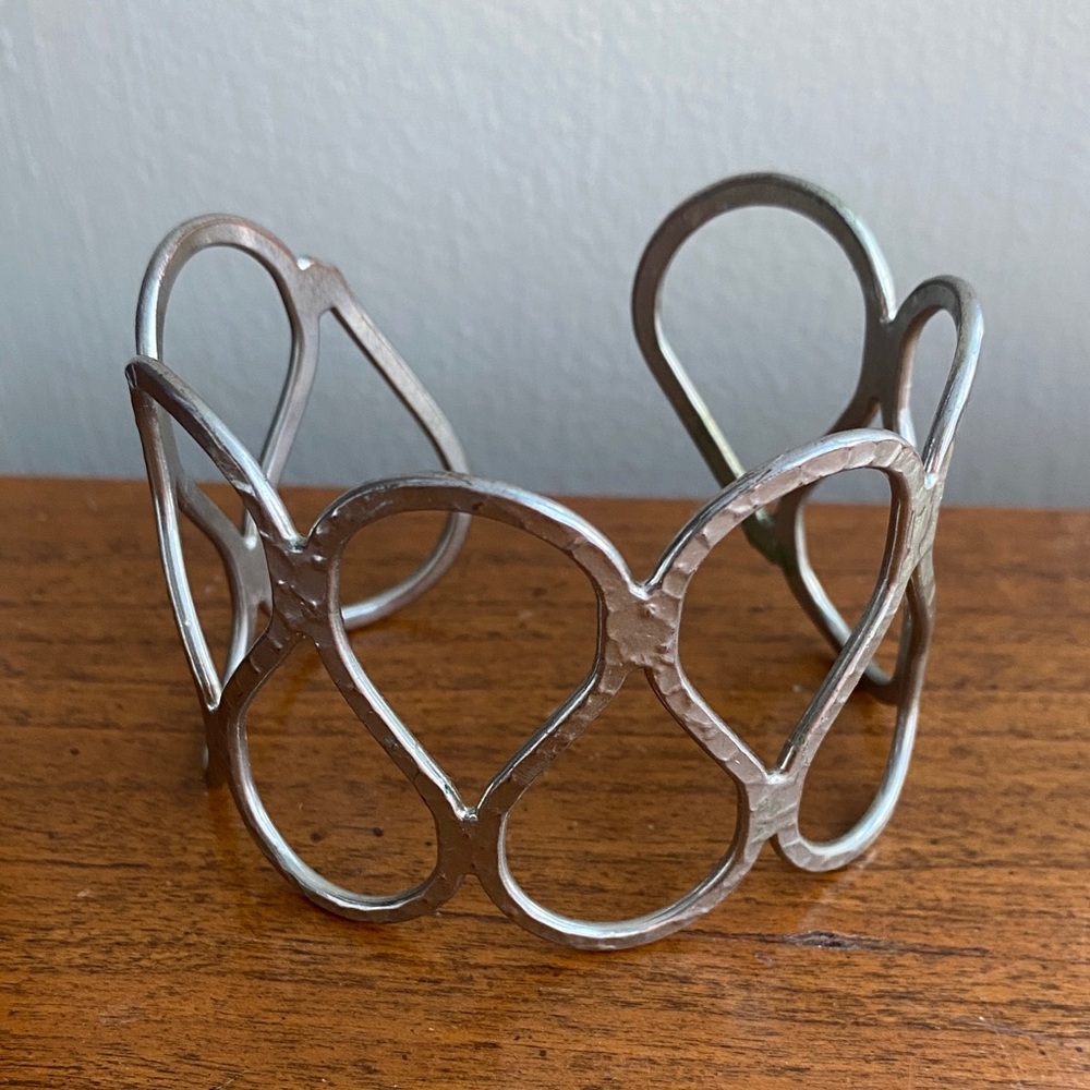 Silver Openwork Cuff Bracelet